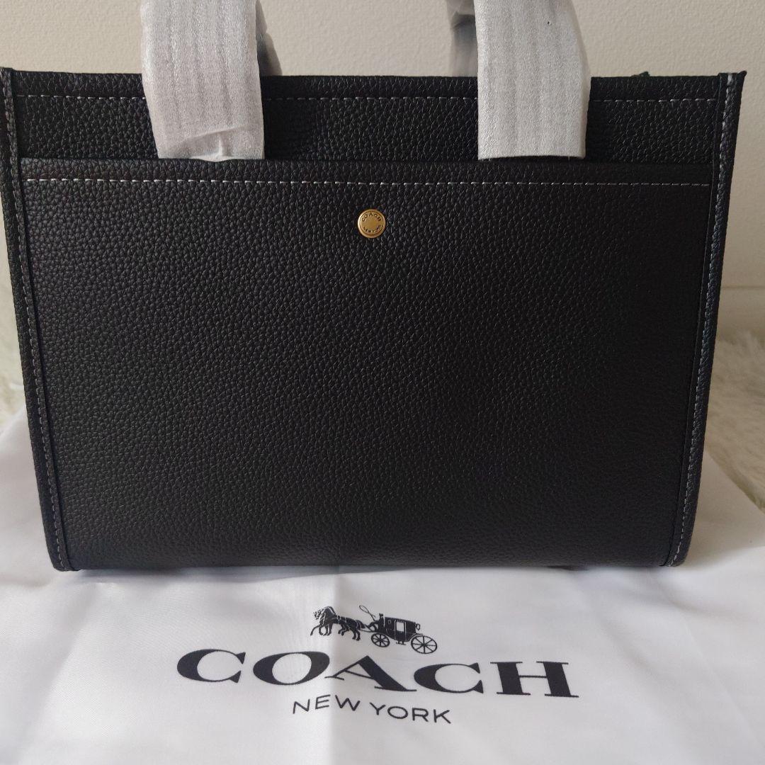 ✨COACH ✨新品ブラックトートショルダーストラップ付きバッグCAM66‼️