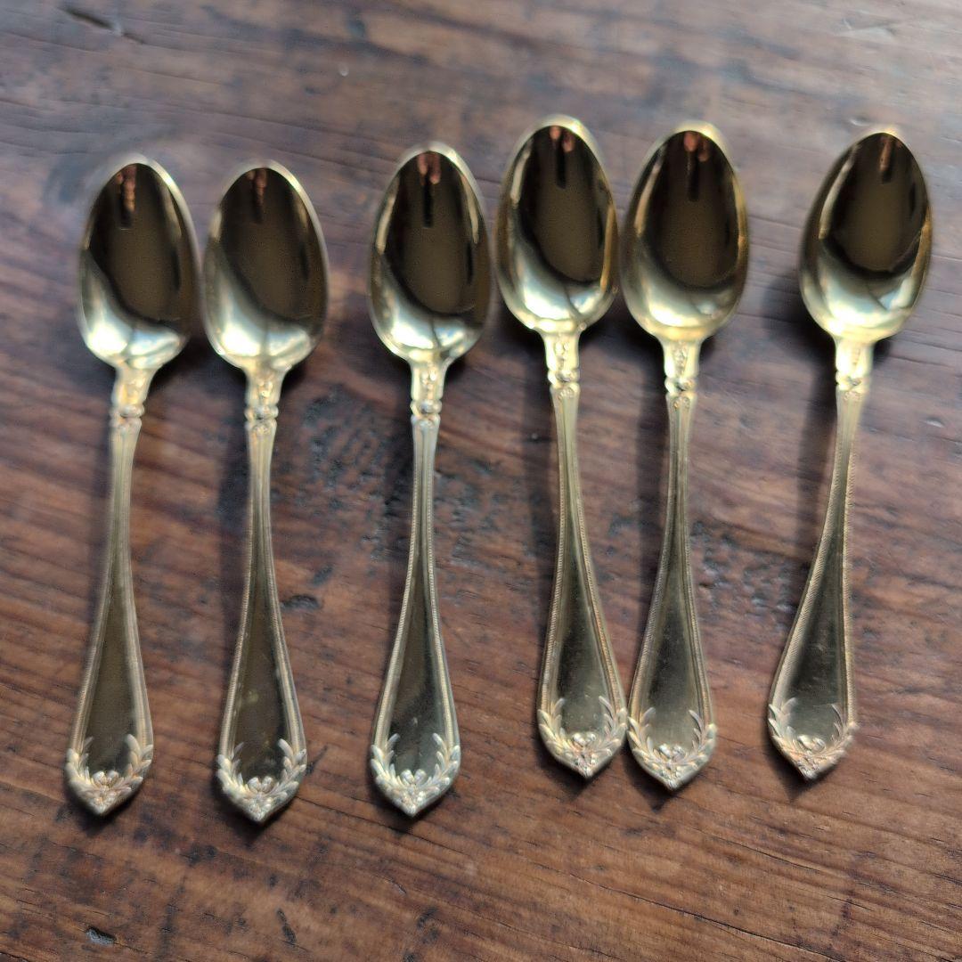 フランスアンティーク　純銀製　スプーン