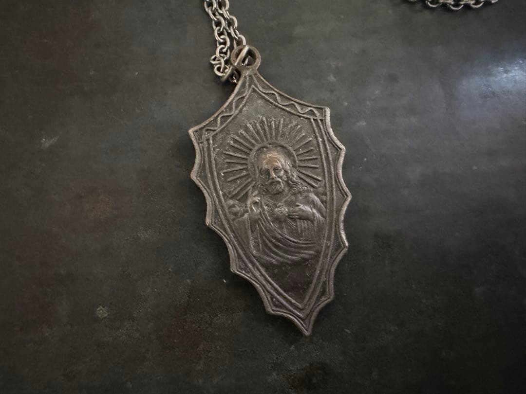 希少　ヴィンテージ　ネックレス　アンティーク　アメリカ　メダイ　ロザリオ