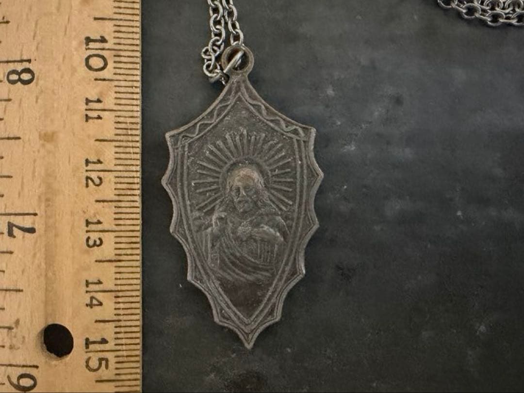 希少　ヴィンテージ　ネックレス　アンティーク　アメリカ　メダイ　ロザリオ