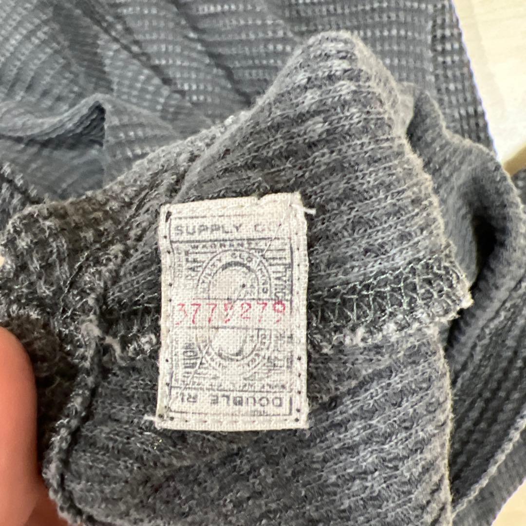 RRL ガーメントダイド ワッフルニット 長袖 ヘンリーネック