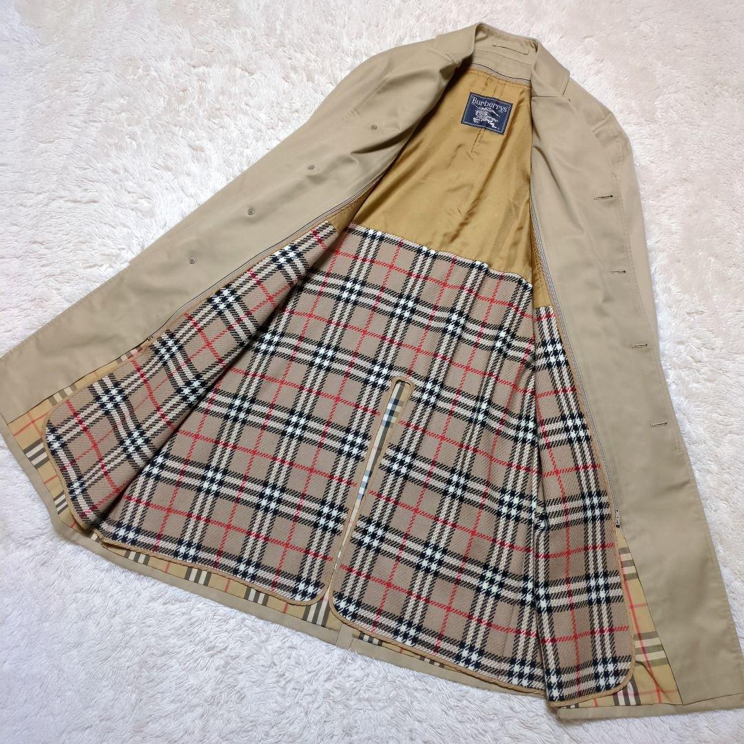 極美品！バーバリー　ライナー付きステンカラーコート　L　ノバチェック　ベージュ