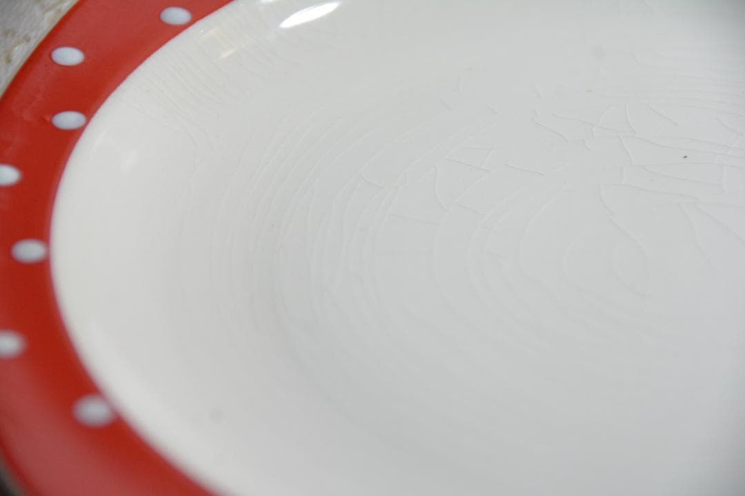 イギリス・ミッドウィンター社のレッドドミノ　ディナー皿4枚セット