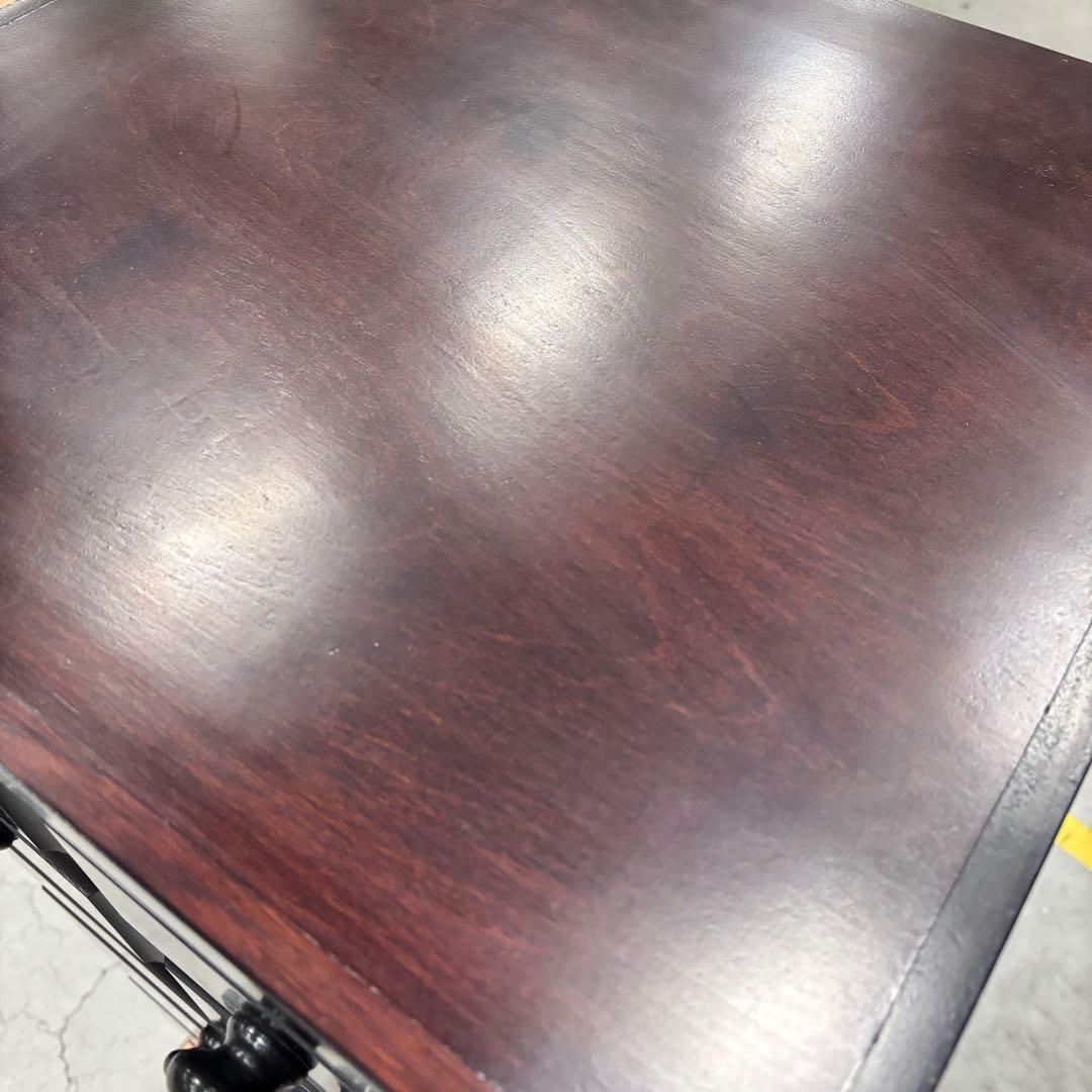 ダークブラウン木製チェスト 引き出し