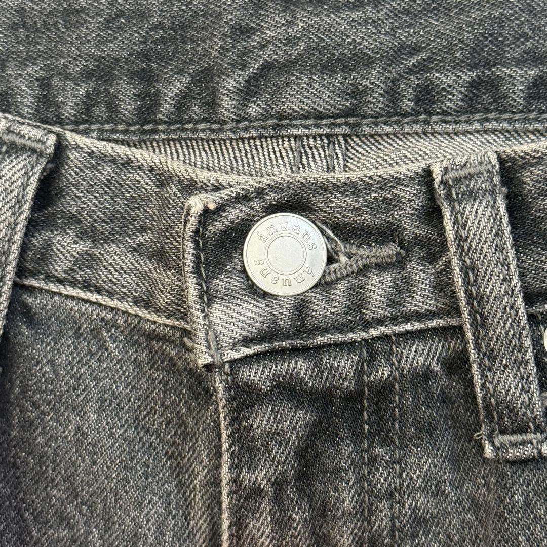 anuans アニュアンス Slim straight denim グレー