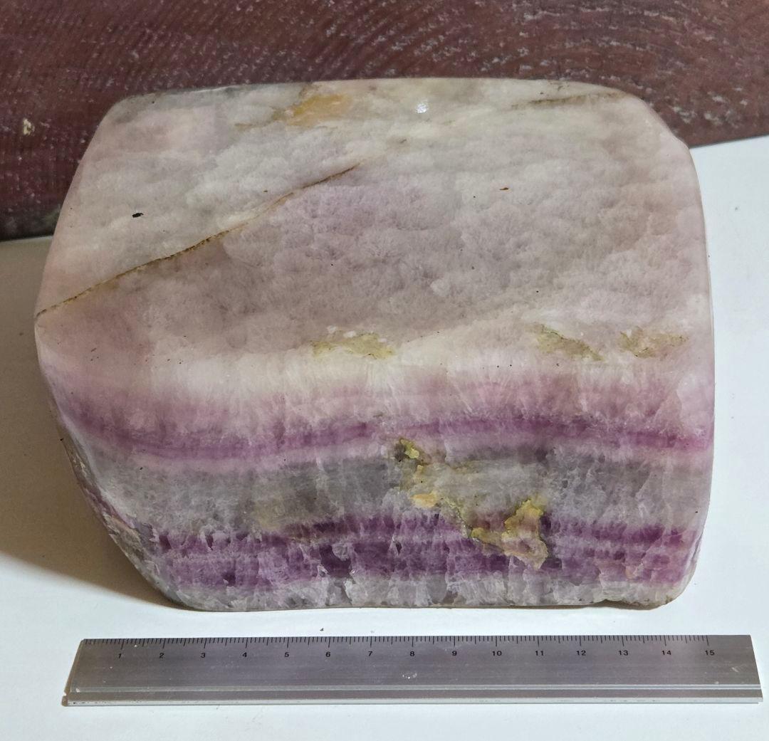 瑪瑙　レース瑪瑙　レースアゲート　紫　W150×H80×D100