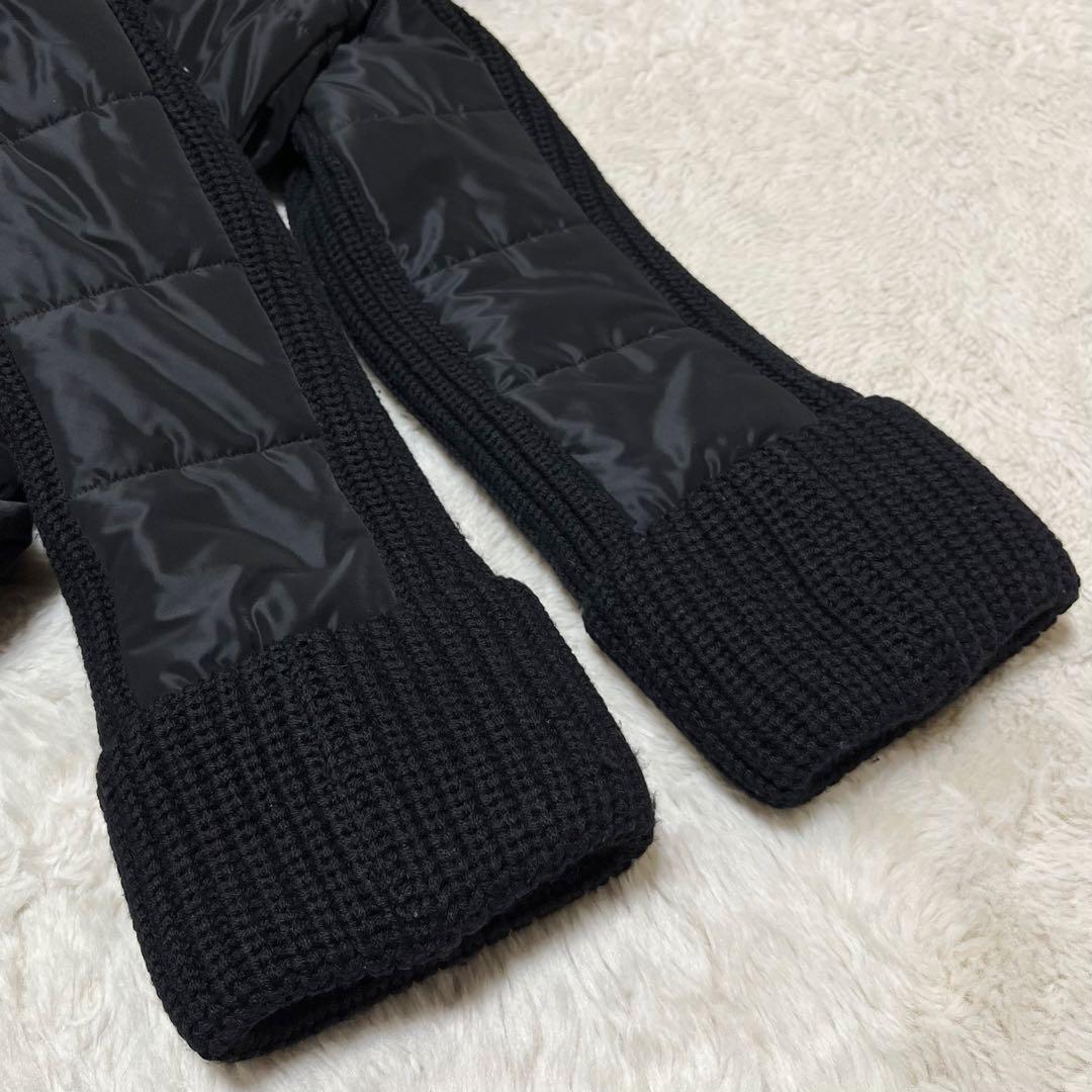 美品　EPOCA ロングコート　ベルト　ファー　レザー　ニット　ダウン　黒　L