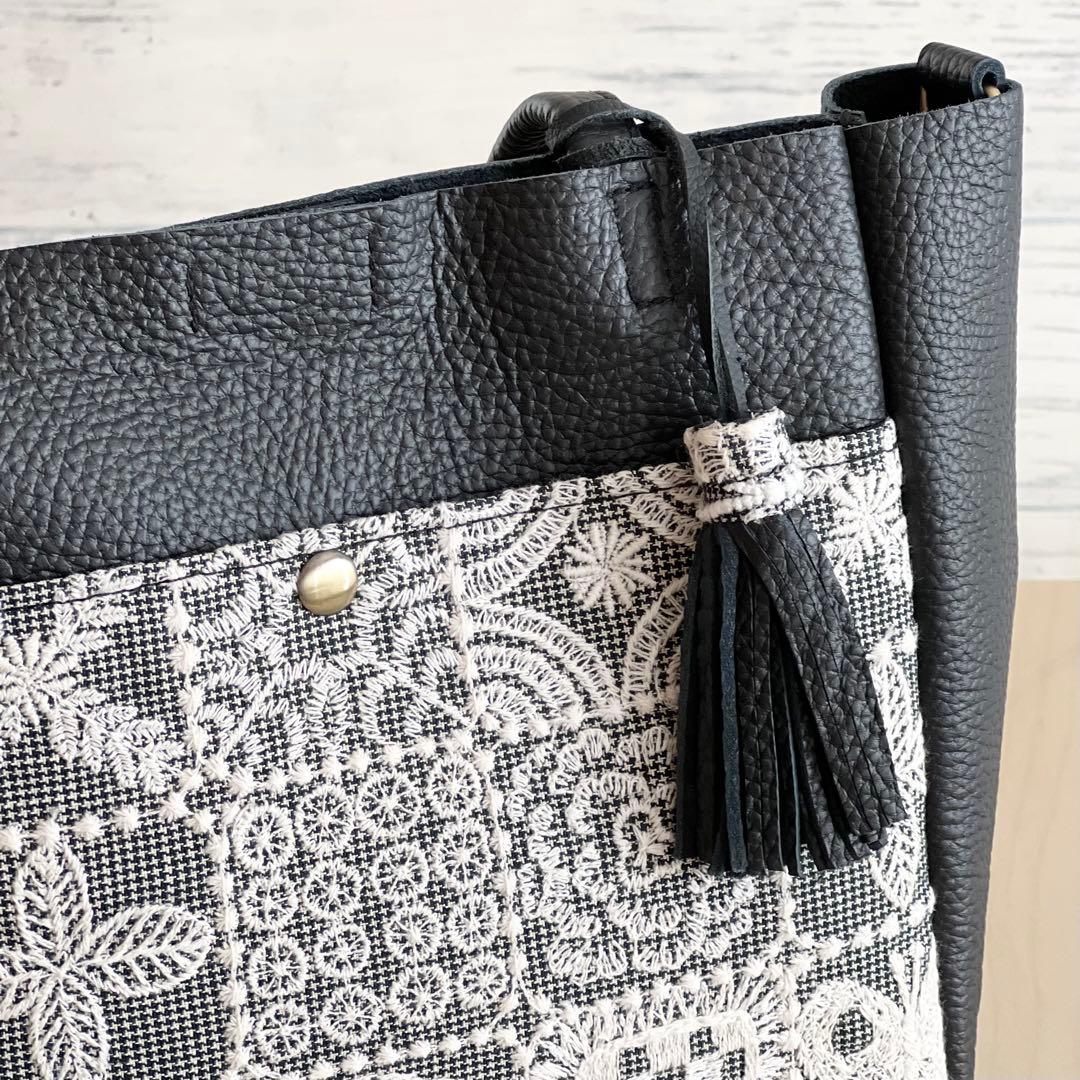 ⭐︎ミナペルホネンポケット＆本革トートバッグ　TB602-233