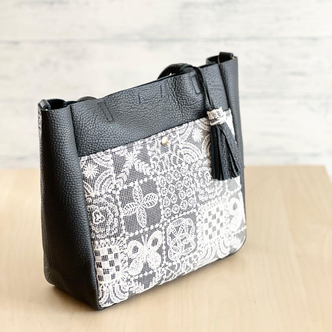 ⭐︎ミナペルホネンポケット＆本革トートバッグ　TB602-233