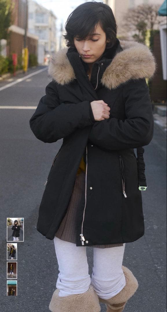 ZARA フェイクファー　ダウン明日20時まで価格