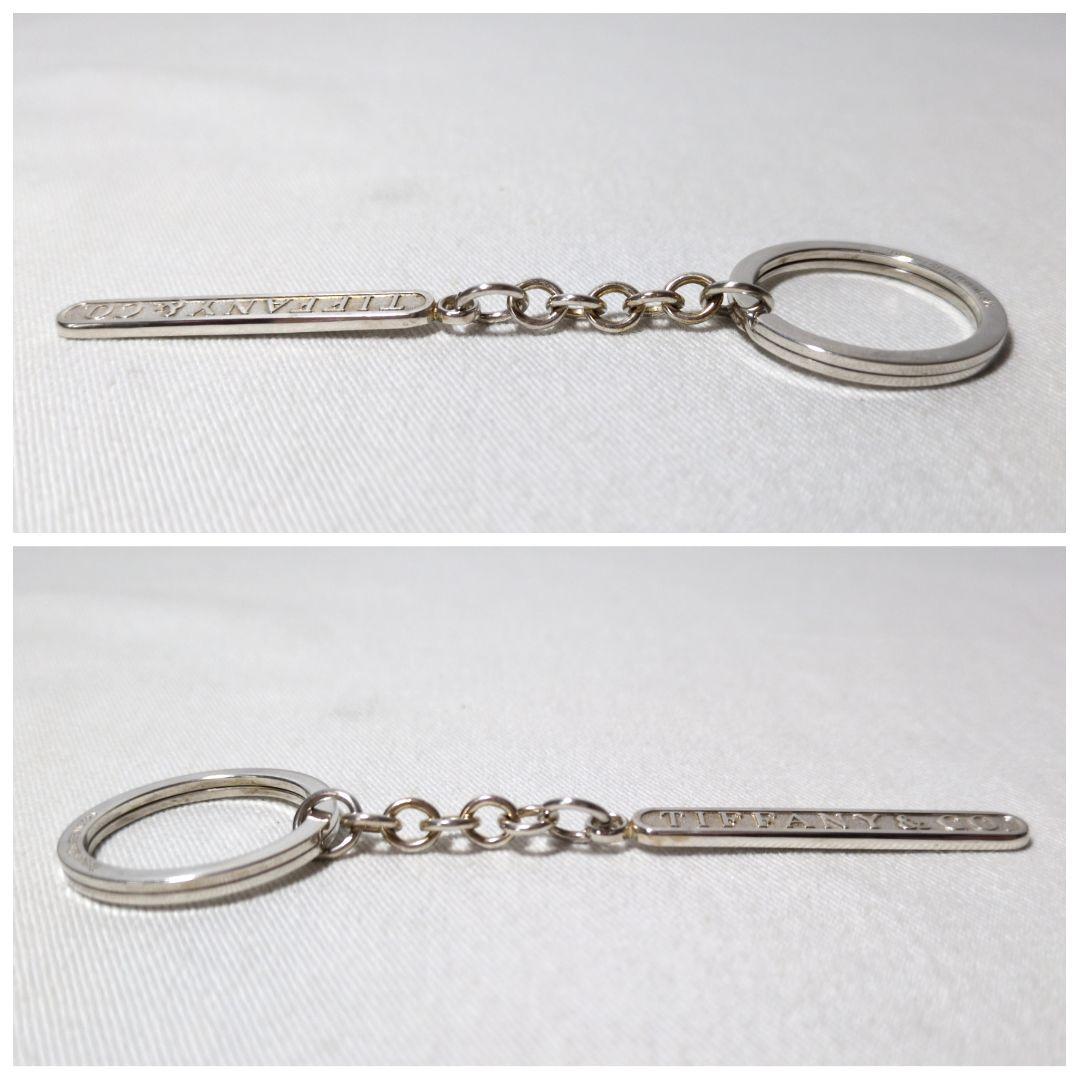 美品　ティファニー　TIFFANY　シルバー　925　ロゴ　バー　キーリング
