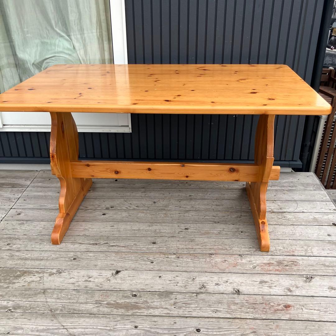 北欧レトロ 無垢材 パイン材 大型 大型ダイニングテーブル センターテーブル