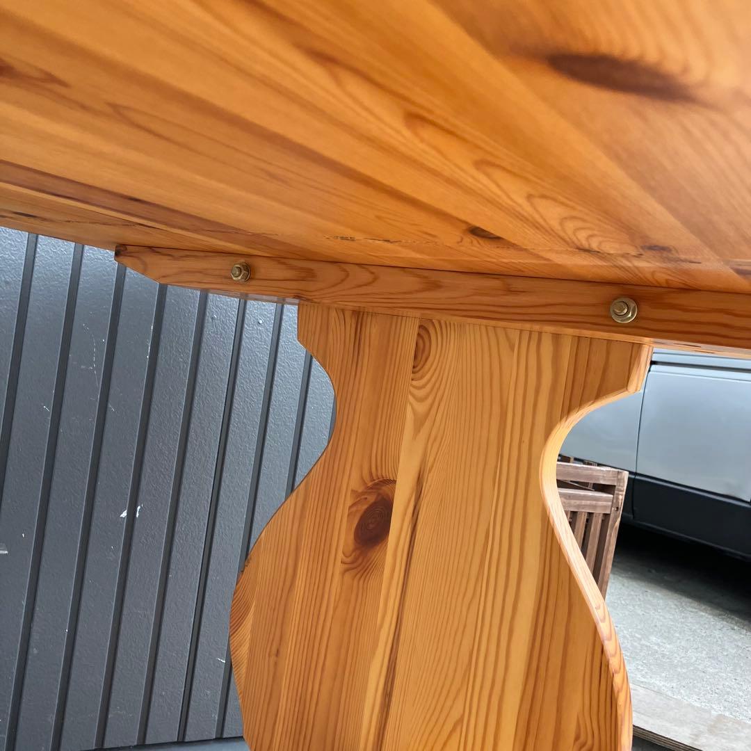 北欧レトロ 無垢材 パイン材 大型 大型ダイニングテーブル センターテーブル