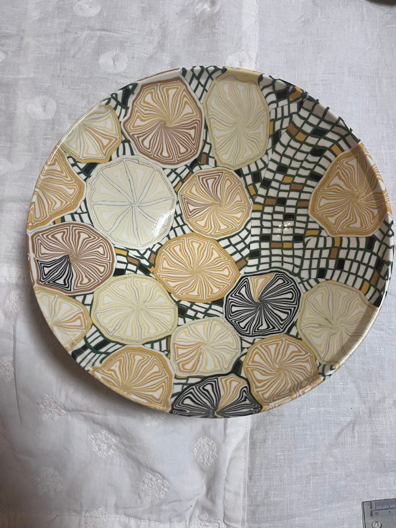 もも　ハラダマホ／練り上げ／ミカン模様の陶器製ボウル