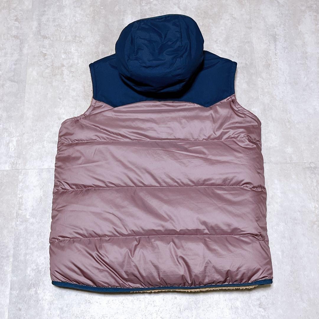 【patagonia パタゴニア】ダウンベスト リバーシブル ボア フード 美品