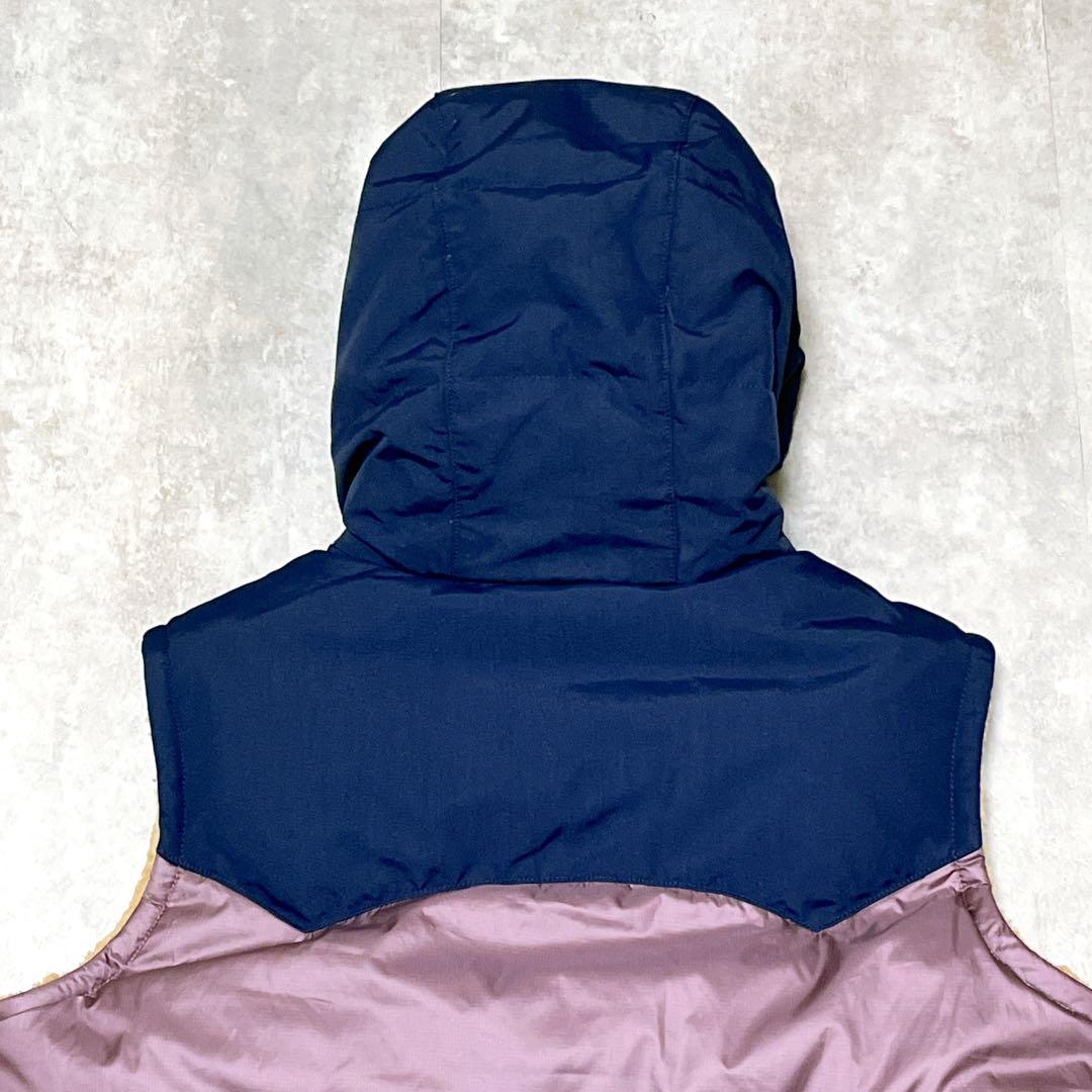 【patagonia パタゴニア】ダウンベスト リバーシブル ボア フード 美品