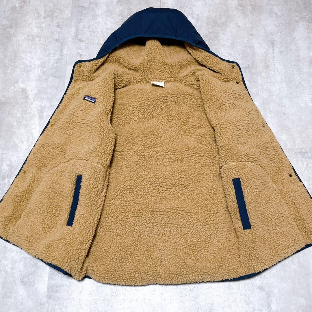 【patagonia パタゴニア】ダウンベスト リバーシブル ボア フード 美品