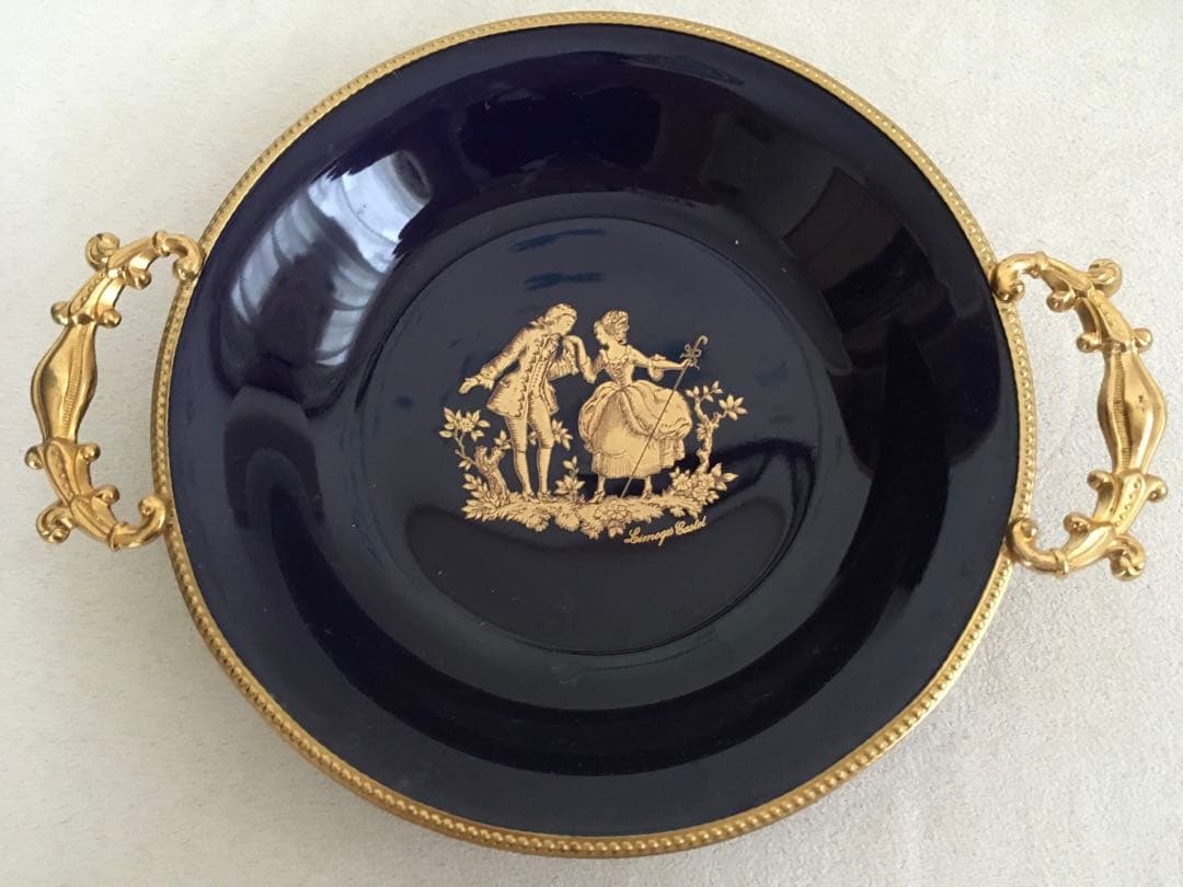 LimogesCastel￼皿22kGold￼小物入れ￼