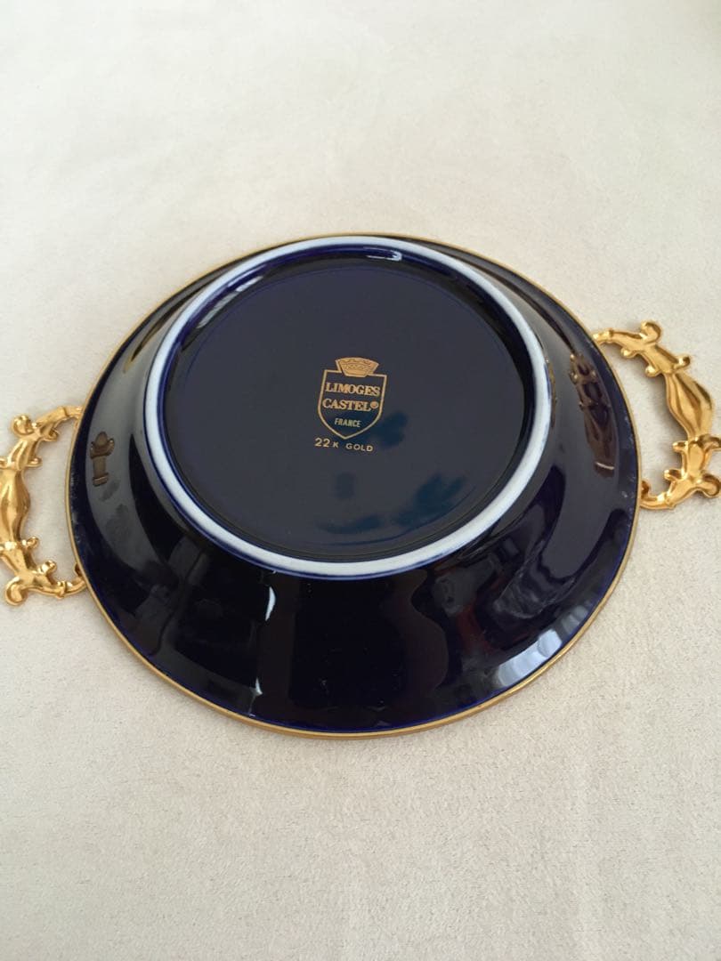 LimogesCastel￼皿22kGold￼小物入れ￼