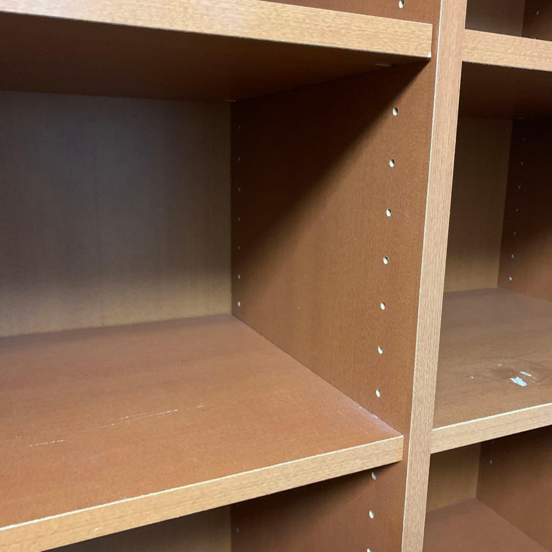 送料込　レトロなガラス扉付き本棚　180✖️85✖️35 可動棚　収納力大