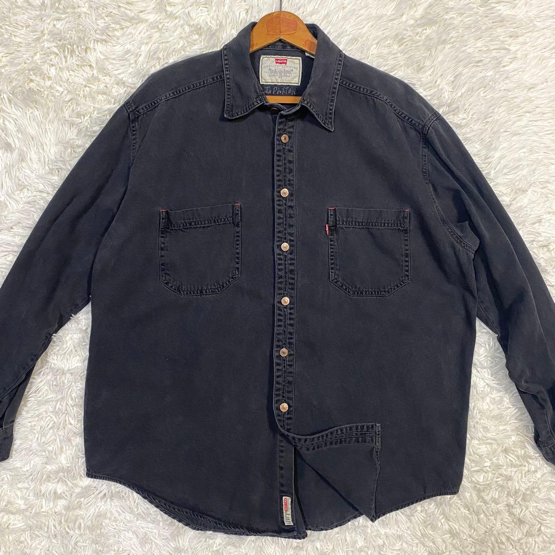 【90's】Levi's リーバイス　ブラック デニムシャツ　ハルキの古着
