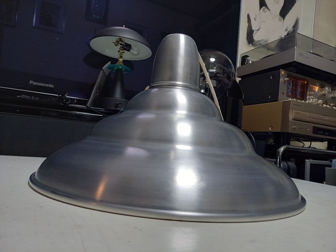 レア　アート　ワーク　スタジオ　スペースエイジ　アルミニウム　UFO型　ライト