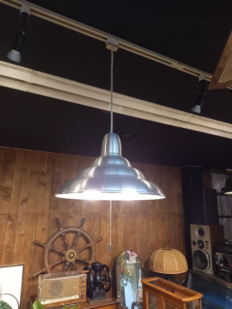 レア　アート　ワーク　スタジオ　スペースエイジ　アルミニウム　UFO型　ライト