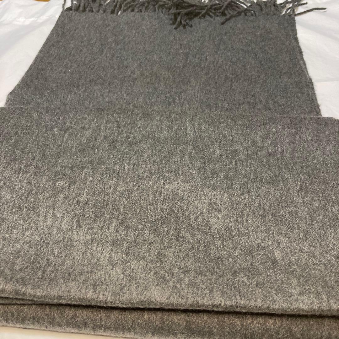 専用 ジョンストンズ カシミヤ100％ 大判ストール ミッドグレー 国内正規品