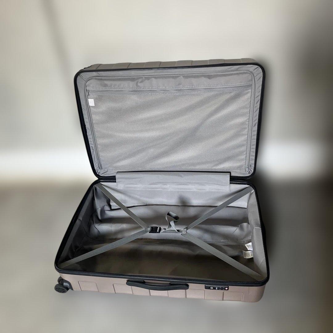 【難あり】無印良品シャンパンカラー　ハードシェル 大型キャリーカート104L