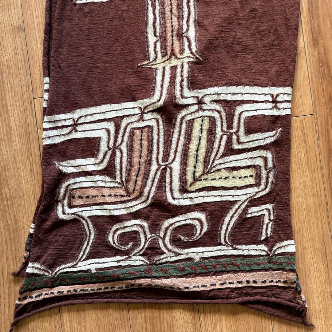 希少　美品　KAPITALマフラー　アイヌ紋様 縮絨ウール　ストール 男女兼用