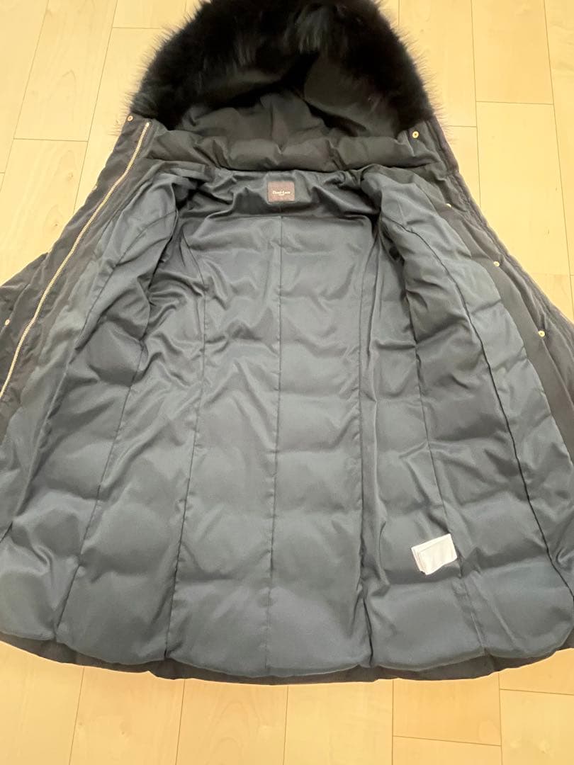 Demi-Luxe BEAMS ブルーフォックスファーフードダウンコート　黒