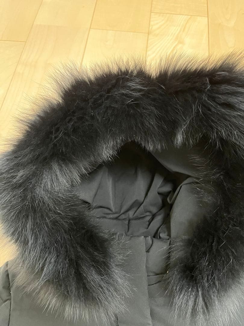 Demi-Luxe BEAMS ブルーフォックスファーフードダウンコート　黒