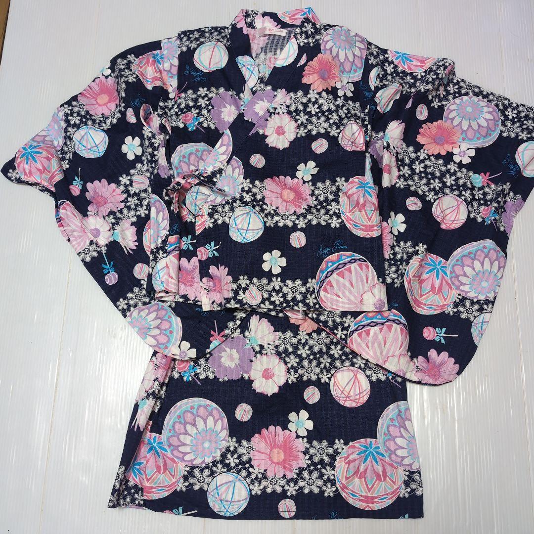 140★メゾピアノ★お花＆手毬柄！セパレート浴衣★