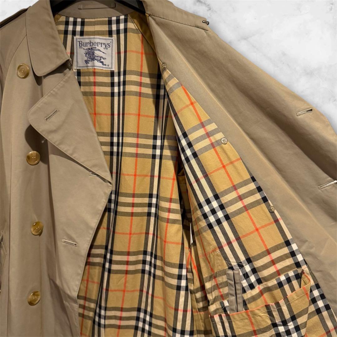 極美品‼️バーバリー トレンチコート ベルト付き コットン100％ XL 高品質