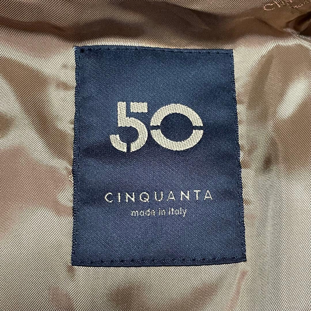 極美品　CINQUANTA　ライダースジャケット　ダブル　黒/ブラック　40　L