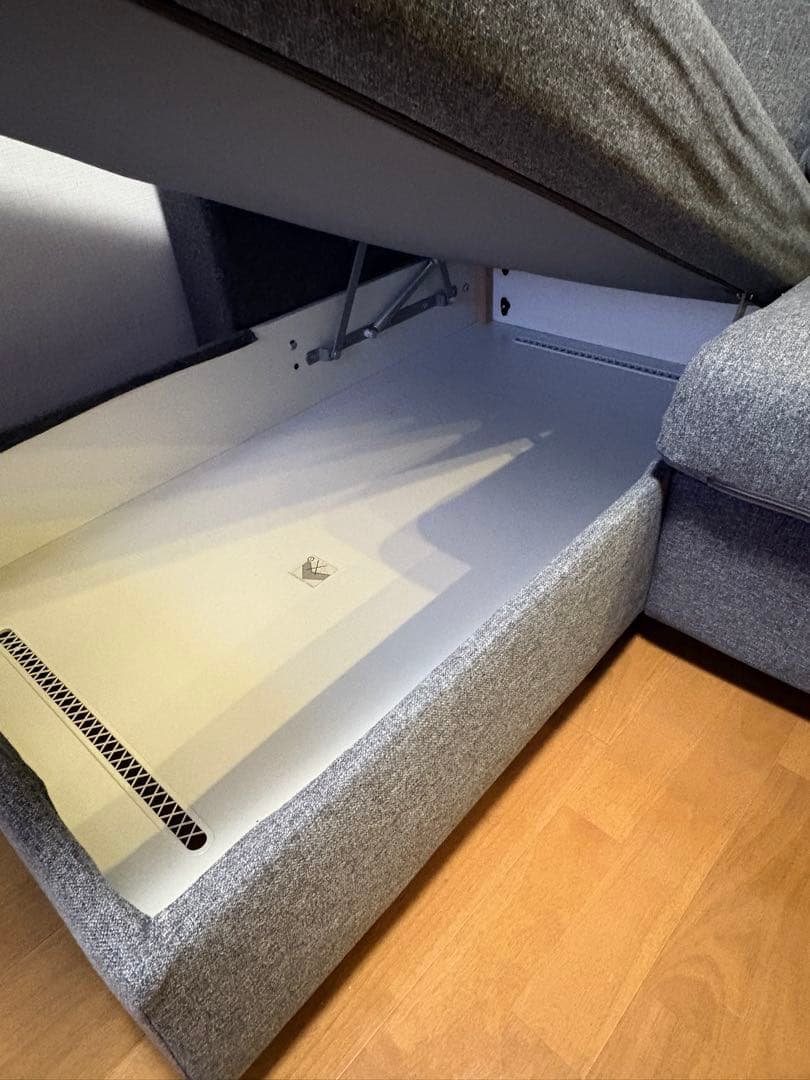 最終値下！ヴィムレ　VIMLE ikea グレー ファブリック ソファ 収納付き