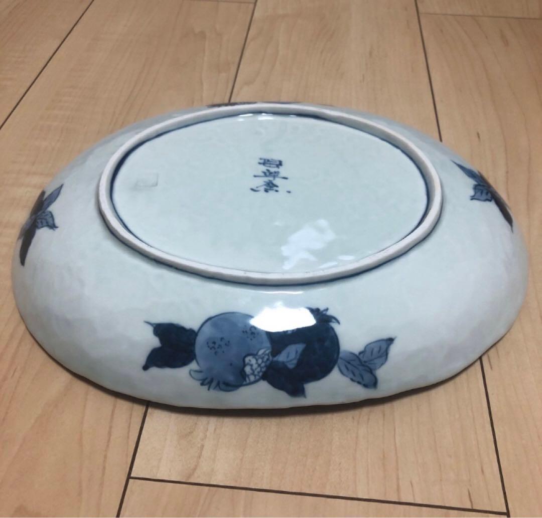 有田焼　陶祥窯　大皿　盛り皿　飾り皿　オーバル　おもてなし　パーティ　緑　柘榴