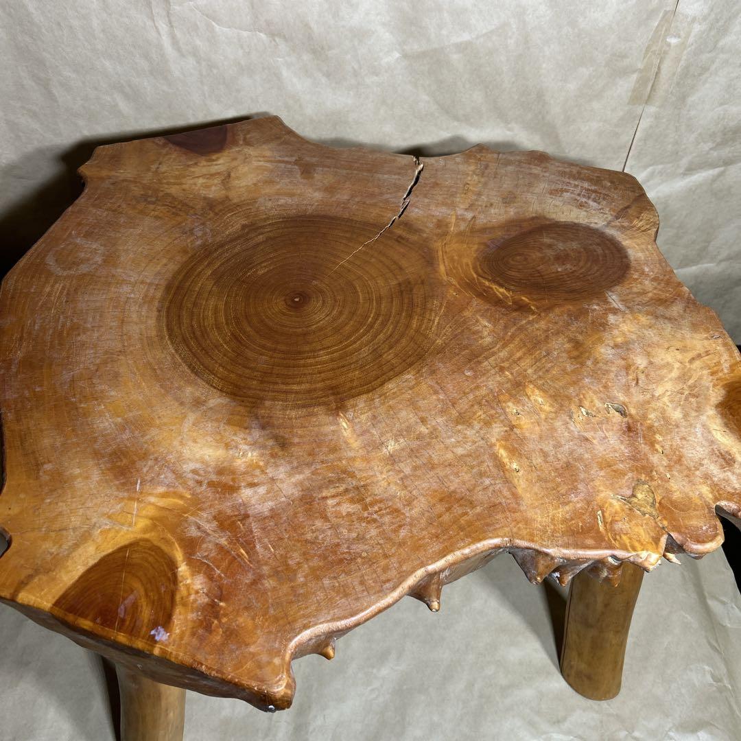 屋久杉　輪切りテーブル　一枚板 座卓 ローテーブル