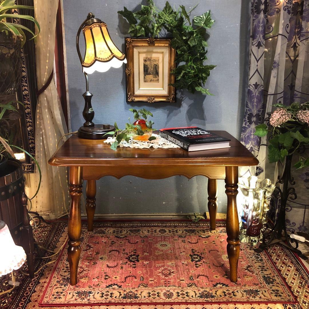 美品　カリモク　ヴィンテージ　コロニアル コンパクト　テーブル