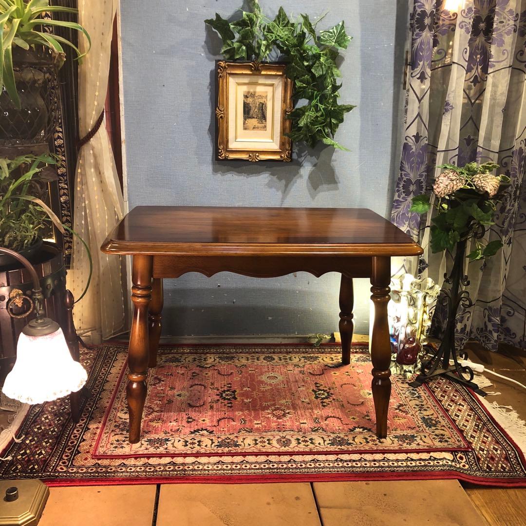 美品　カリモク　ヴィンテージ　コロニアル コンパクト　テーブル