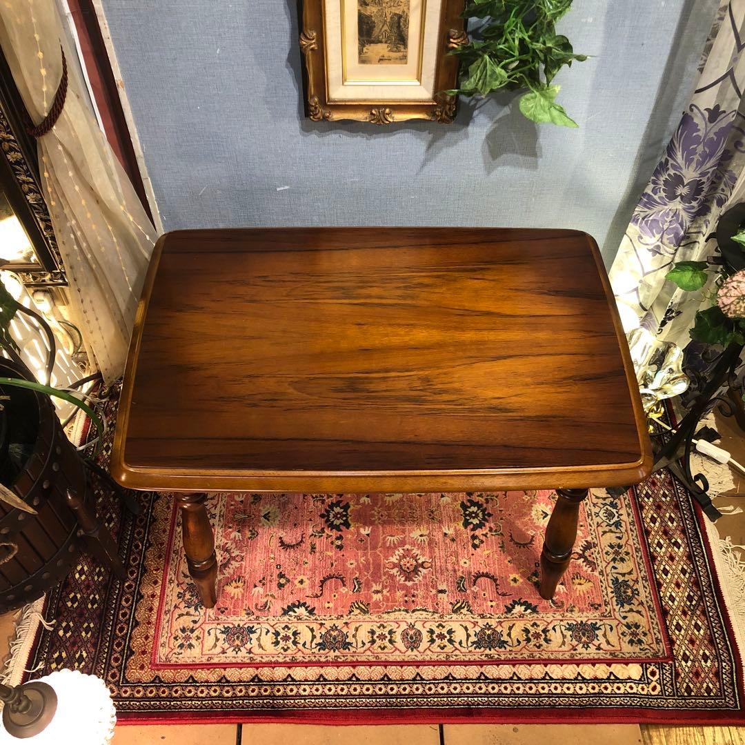 美品　カリモク　ヴィンテージ　コロニアル コンパクト　テーブル