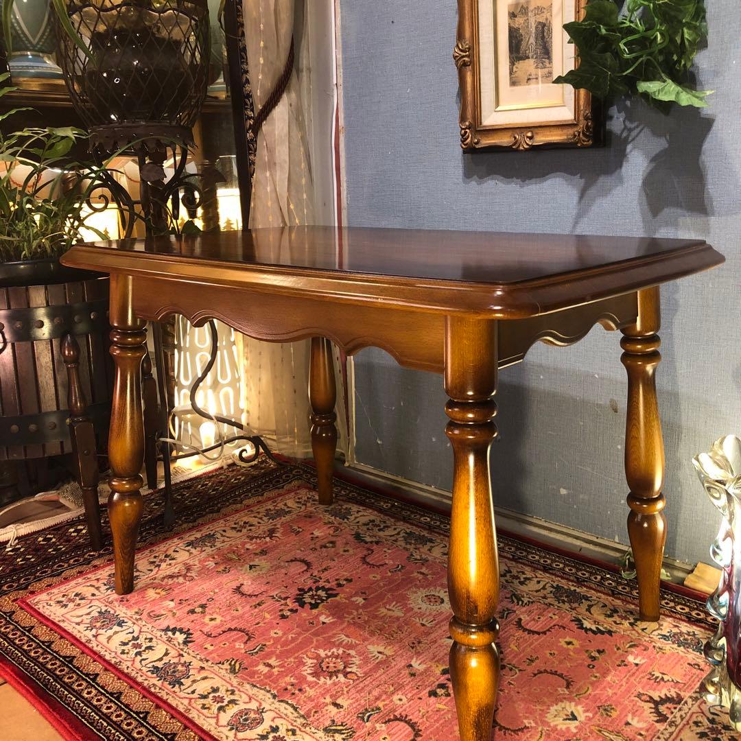 美品　カリモク　ヴィンテージ　コロニアル コンパクト　テーブル