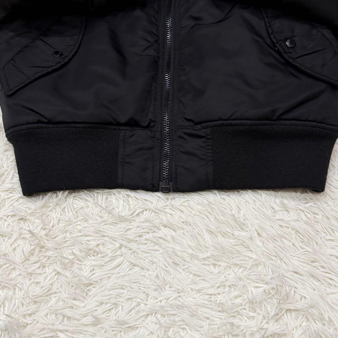 1788　AVIREX　MA-1フライトジャケット　バックロゴ　L　黒　ブラック