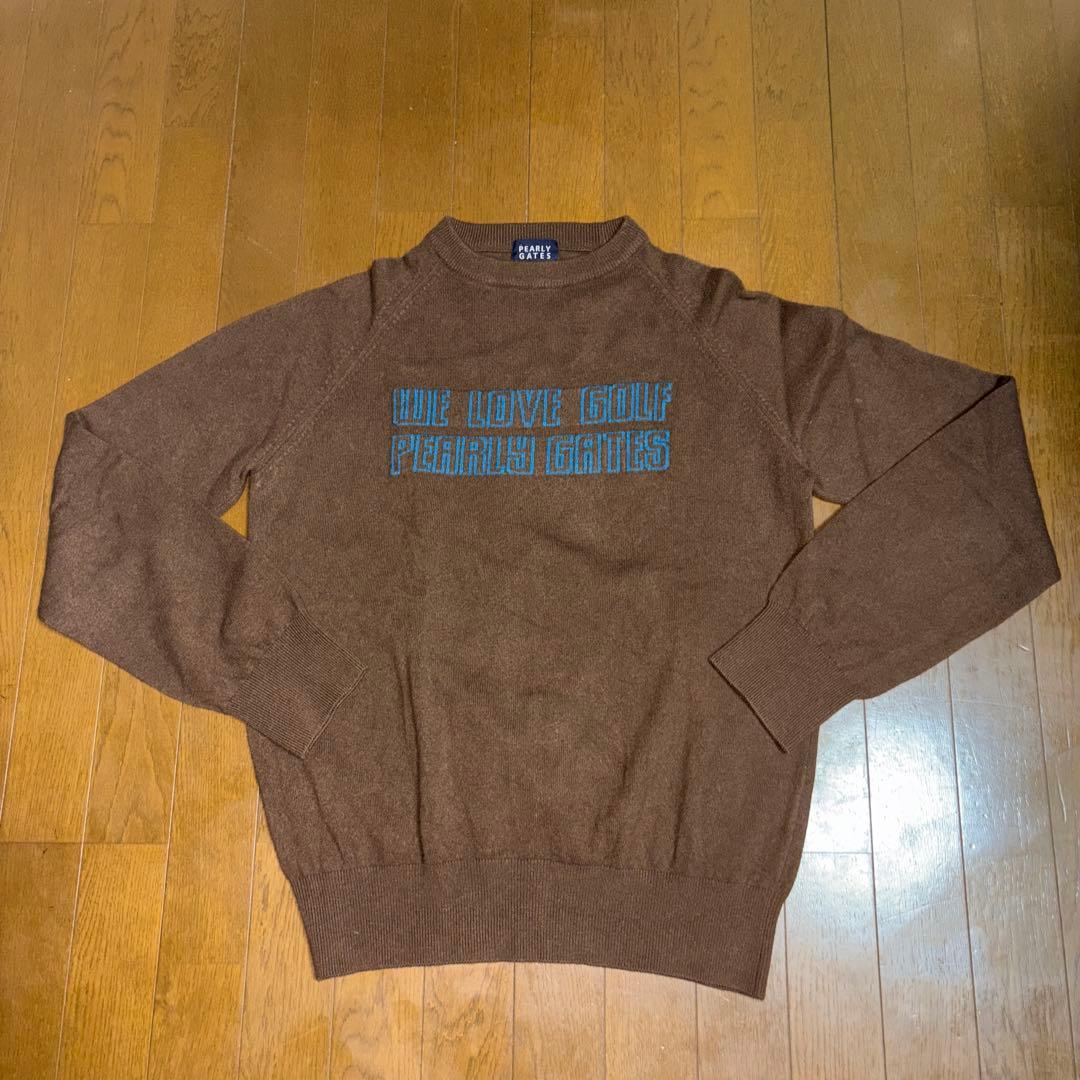 お洒落 大人気 パーリーゲイツ カシミヤ混 クールネックニット(日本製)