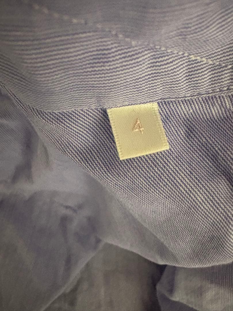 コモリシャツ SAX STRIPE サイズ4 22aw comoli