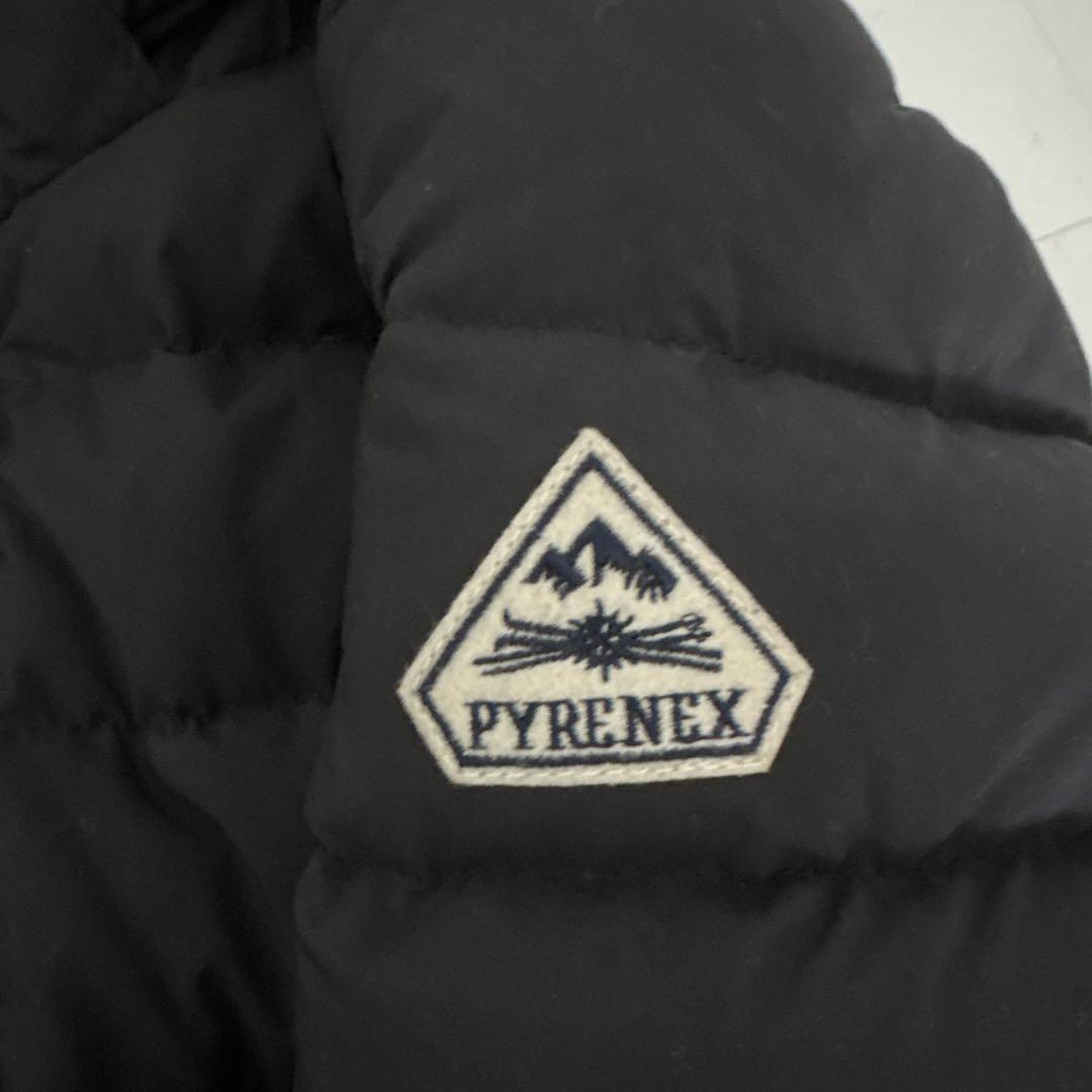 超美品！！PYRENEX フード付きブラックダウンジャケット 36