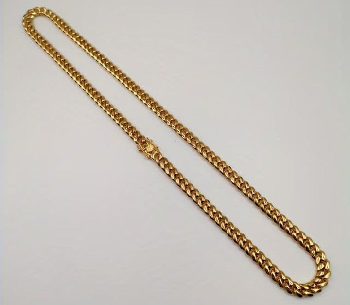 ゴールドネックレス マイアミ キューバン リンク チェーン 18K刻印あり