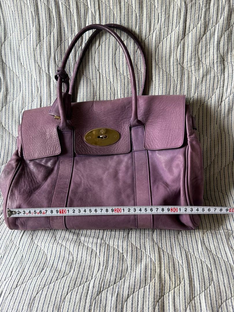 【*ん様 マルベリー　パープル レザー バッグ