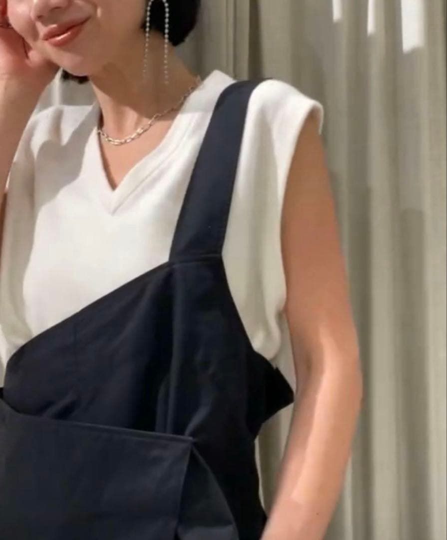 期間限定お値下げ⭐︎ETRE TOKYO⭐︎ワンショルダーラップワイドパンツMサイズ