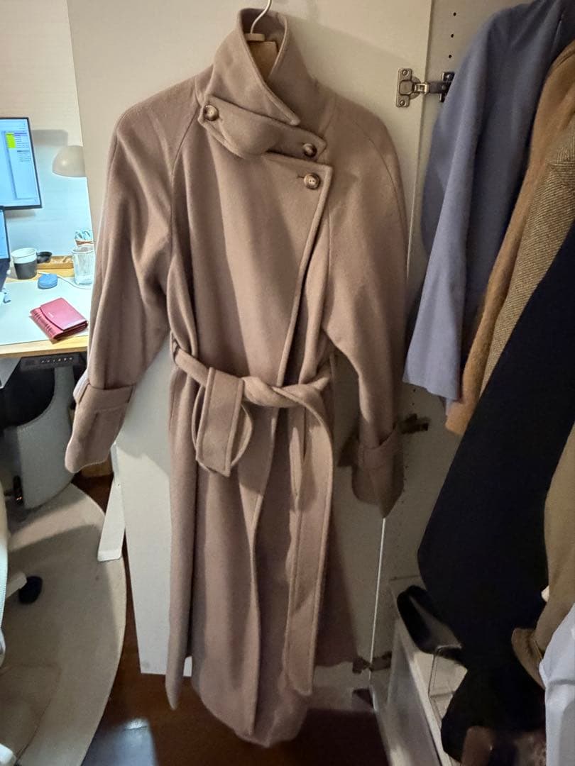 スナイデルsnide モカ　カシミヤウール　ロングコート